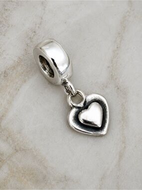 Pandora 925 ALE Double Heart Dangle Charm
